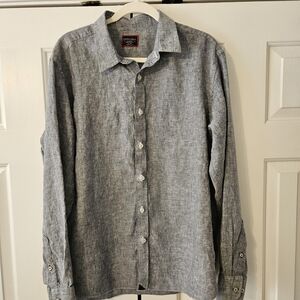 UNTUCKit Men's XL Gray Linen Long Sleeve Button-Up Shirt